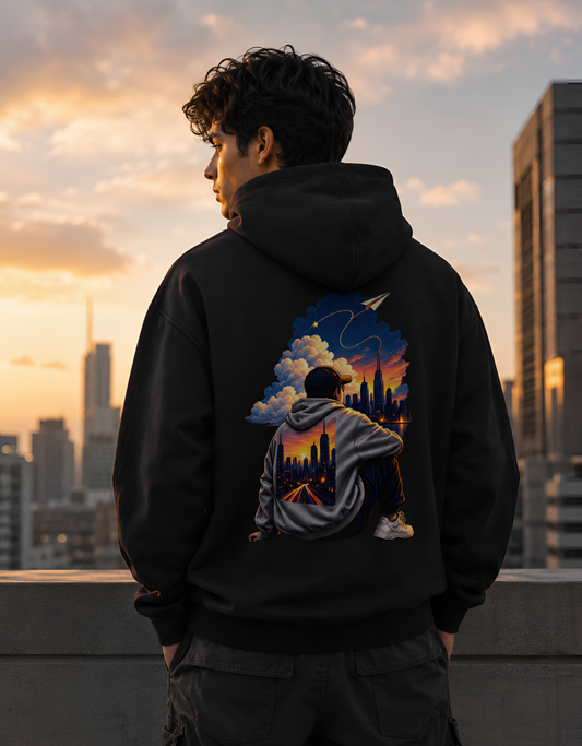 Urban Dreamer Sunset Back-Print Unisex Hoodie
