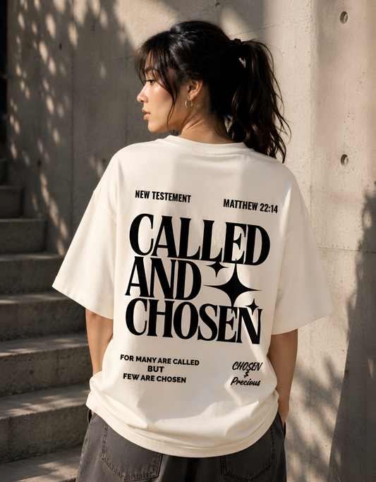 "Called and Chosen" Matthew 22:14 Oversized Unisex Tee