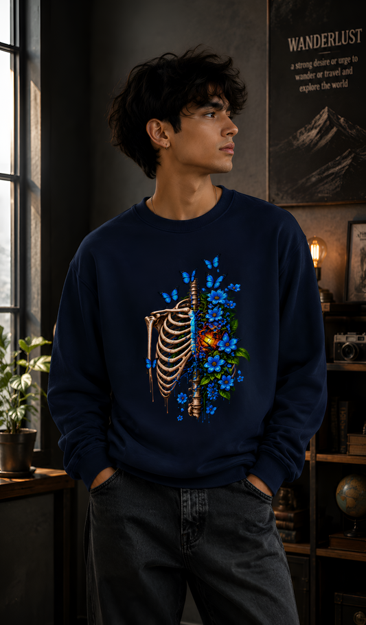 Blooming Ribcage Unisex Oversized Sweatshirt