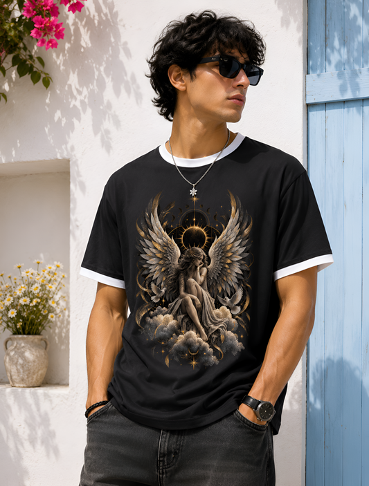 Celestial Angel Unisex Ringer T-Shirt