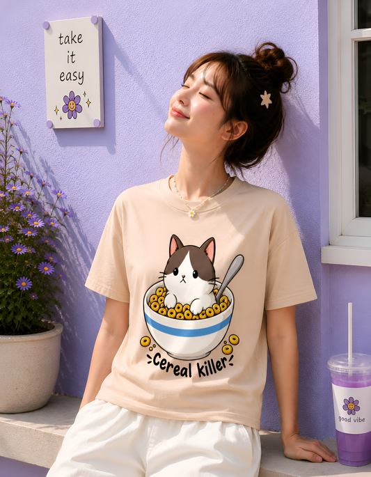 Cereal Killer Cat Baby Unisex Tee