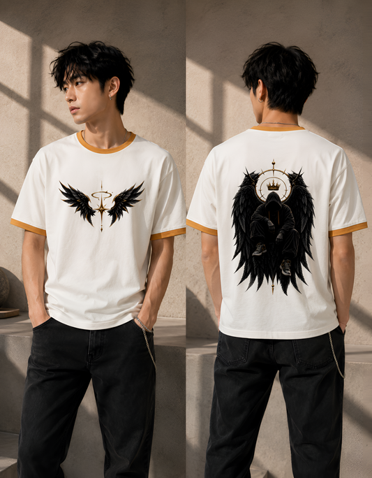 Unisex Celestial Winged Ringer T-Shirt