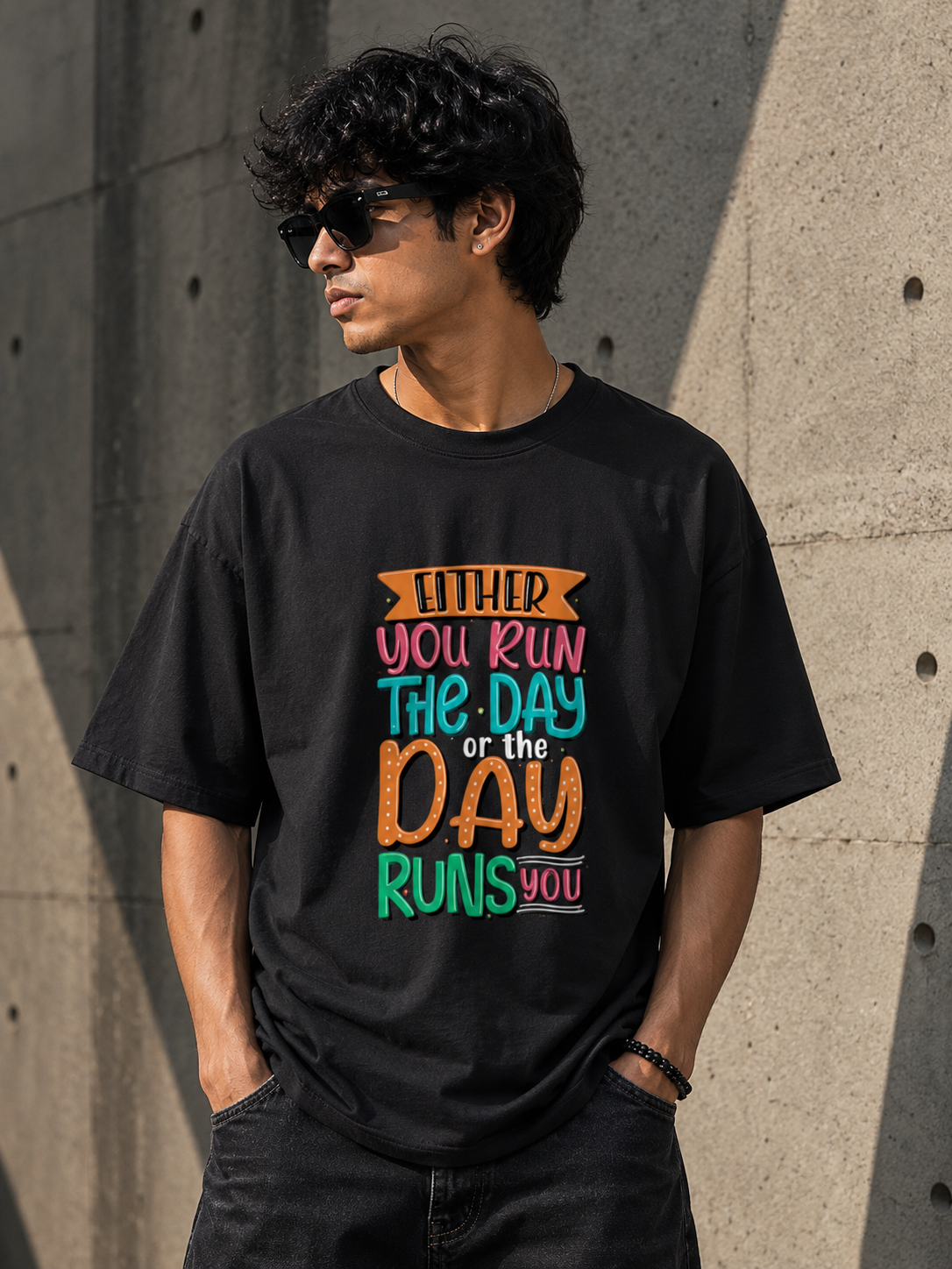Run The Day Motivational Streetwear Unisex Graphic Tee