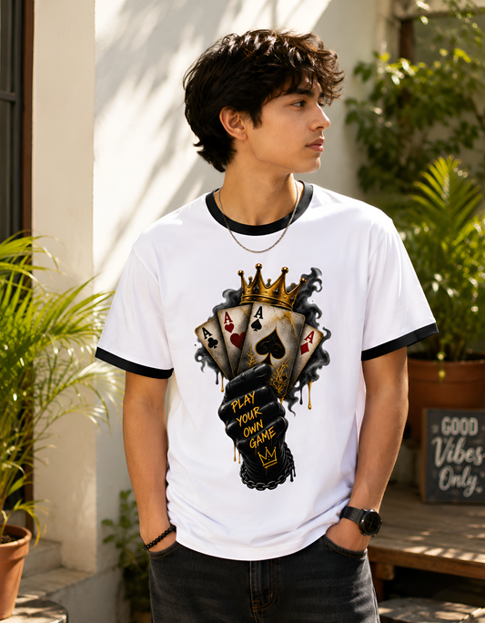 "Play Your Own Game" Royal Aces Ringer Unisex T-Shirt