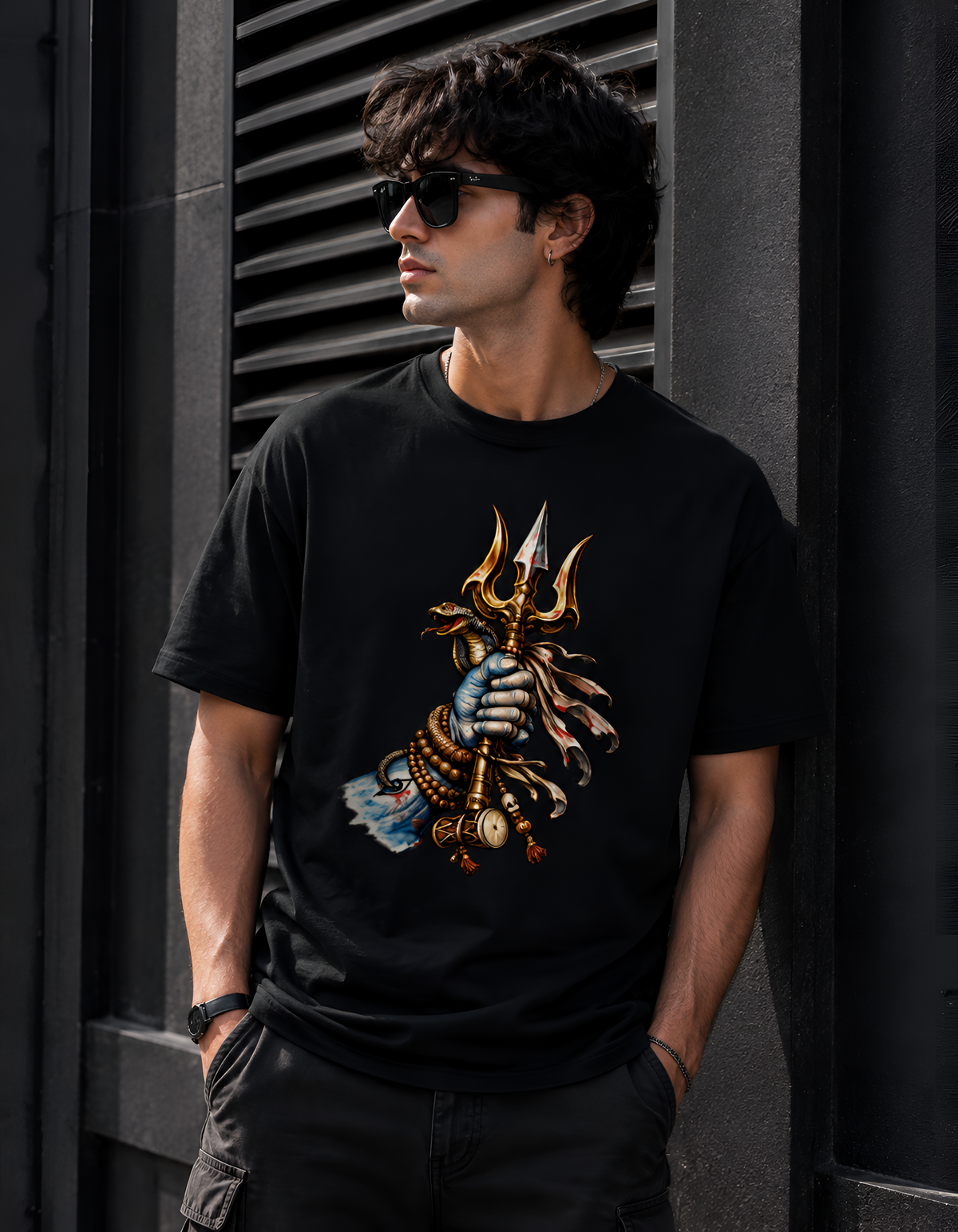 Lord Shiva Trishul and Damru Graphic Unisex T-Shirt