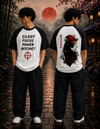 Unisex Oversized Japanese Shadow Panther Graphic Raglan Tee