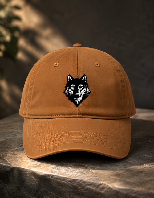 Minimalist Wolf Logo Classic Baseball Cap