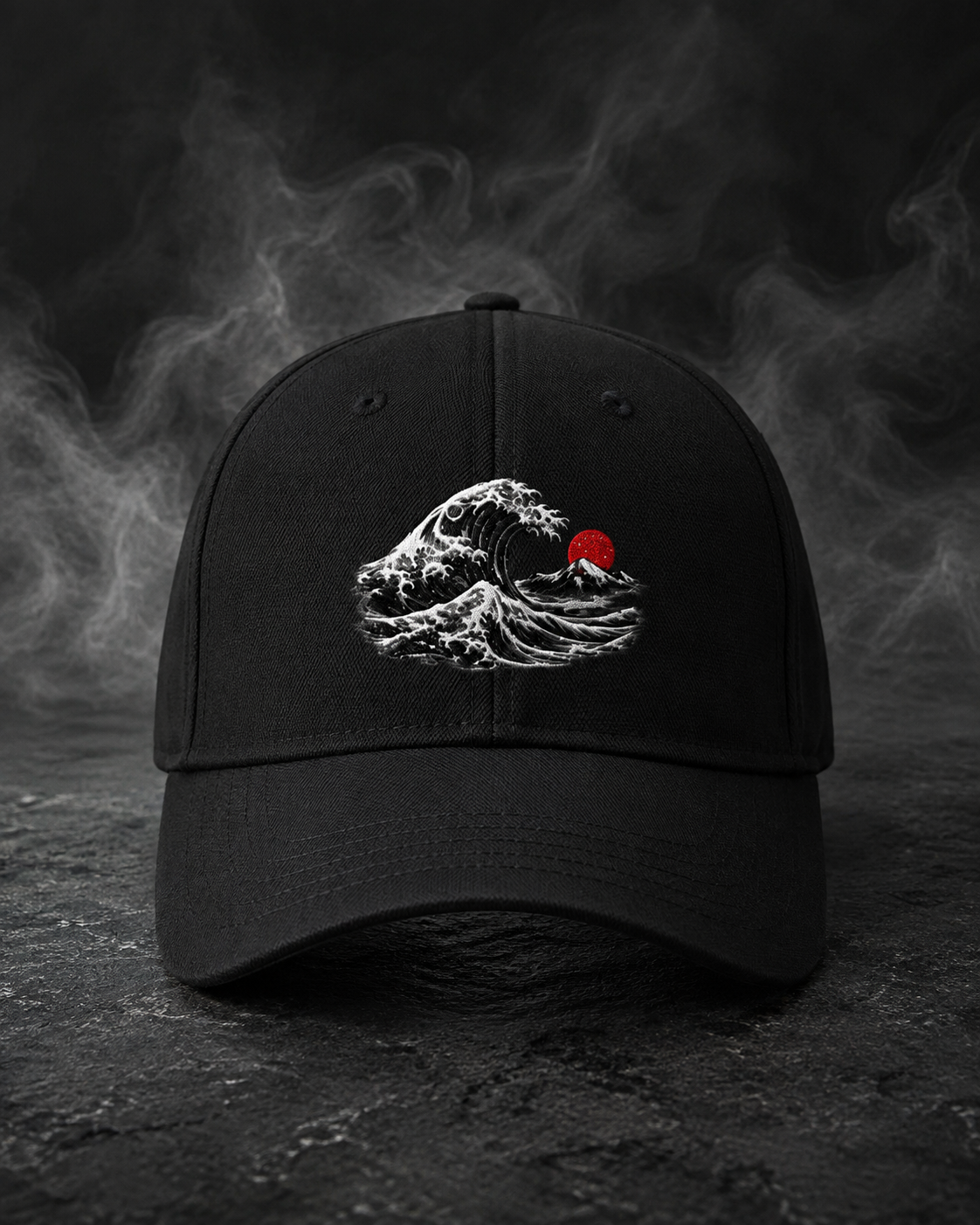 Great Wave Graphic Ottoman Baseball Cap