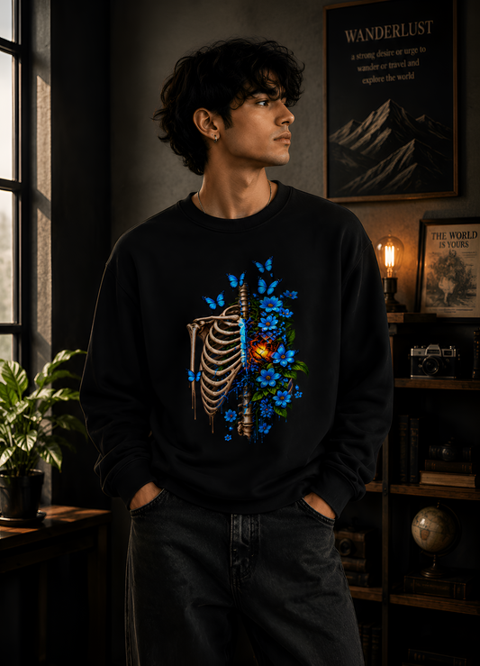 Blooming Ribcage Unisex Oversized Sweatshirt
