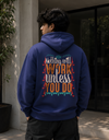 Nothing Will Work Unless You Do Inspirational Back-Print Blue Unisex Hoodie