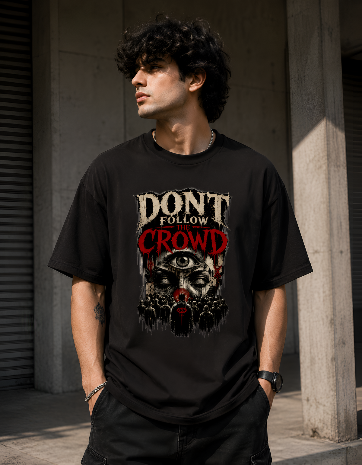Surreal Eye Graphic Oversized Streetwear T-Shirt