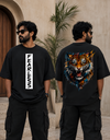 Fierce Watercolor Tiger Unisex Oversized Terry Tee