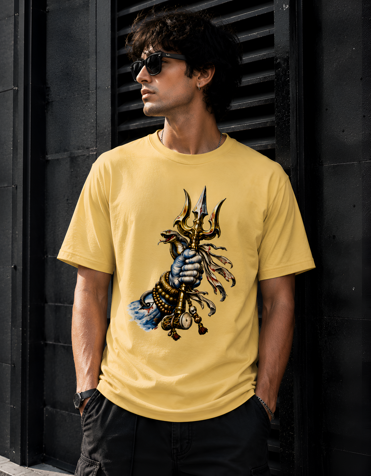 Lord Shiva Trishul and Damru Graphic Unisex T-Shirt