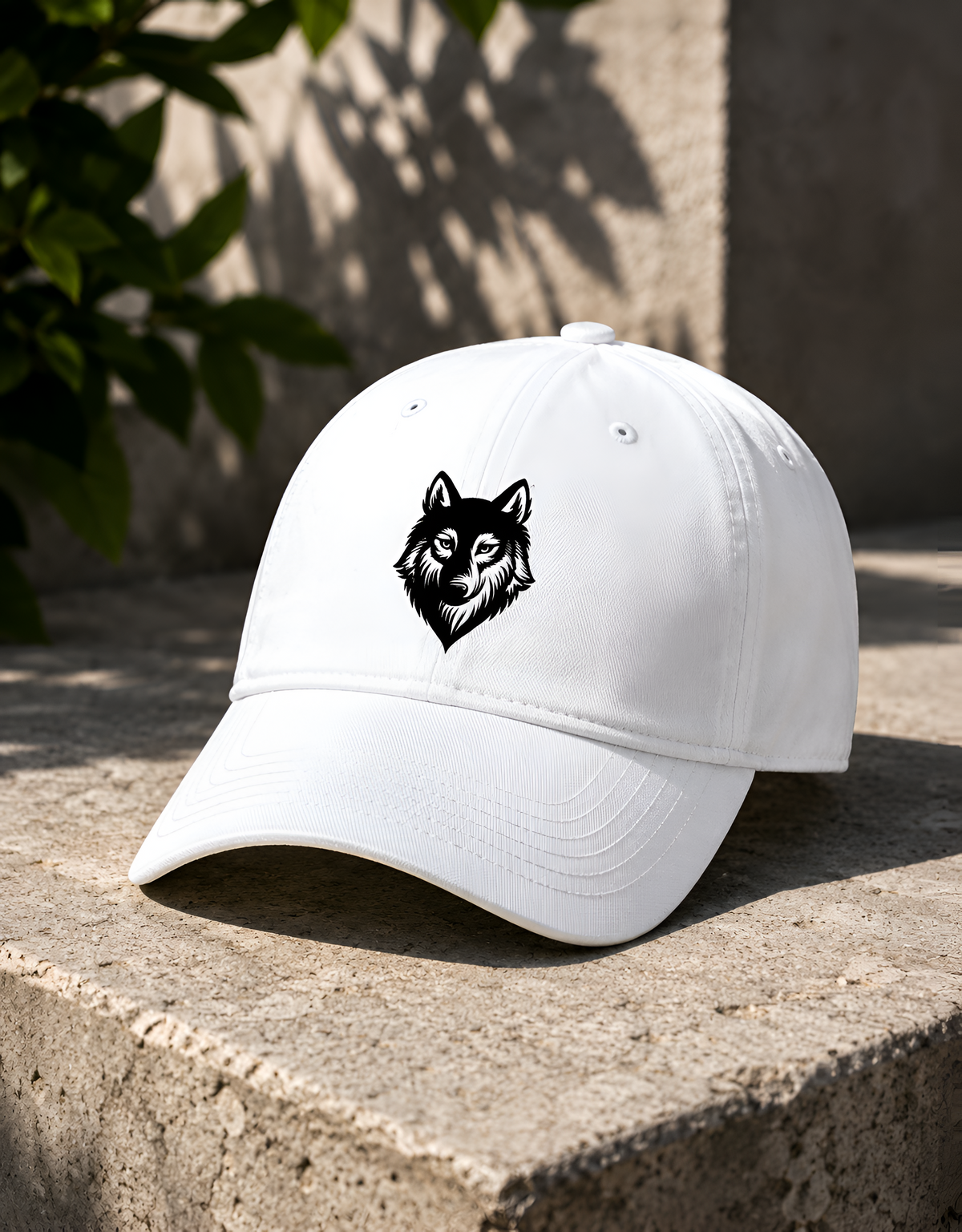Minimalist Wolf Logo Classic Baseball Cap