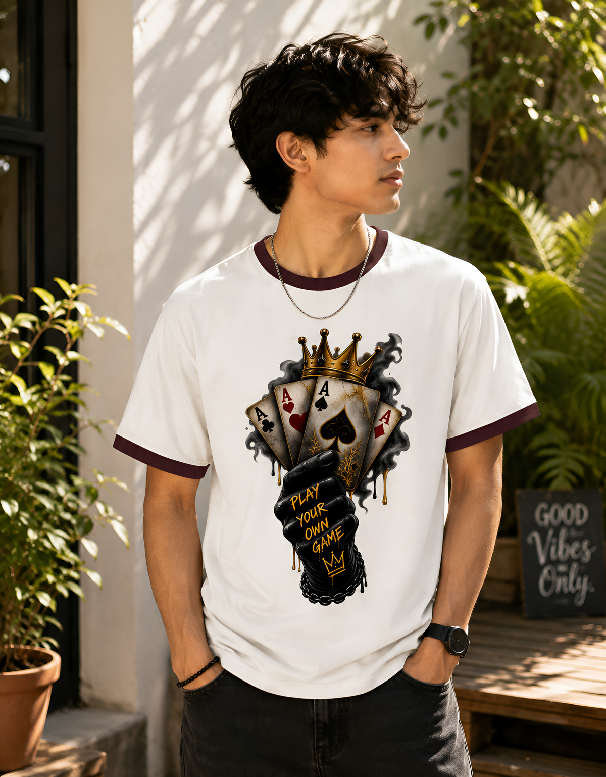 "Play Your Own Game" Royal Aces Ringer Unisex T-Shirt