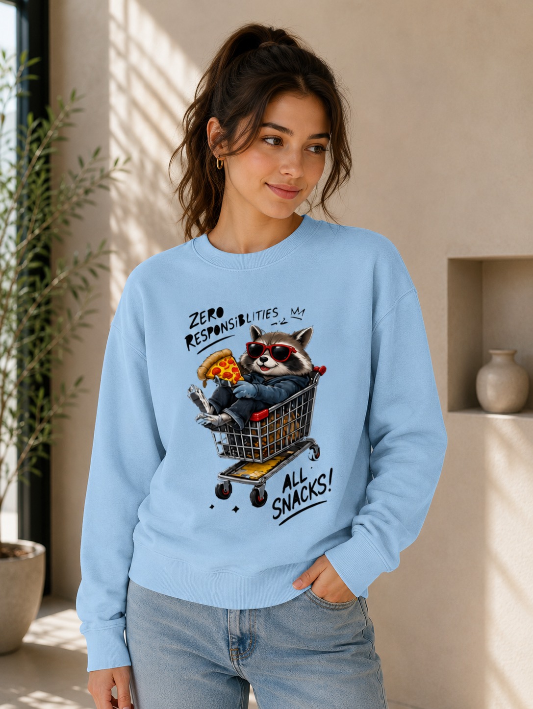 Zero Responsibilities Raccoon Unisex Sweatshirt