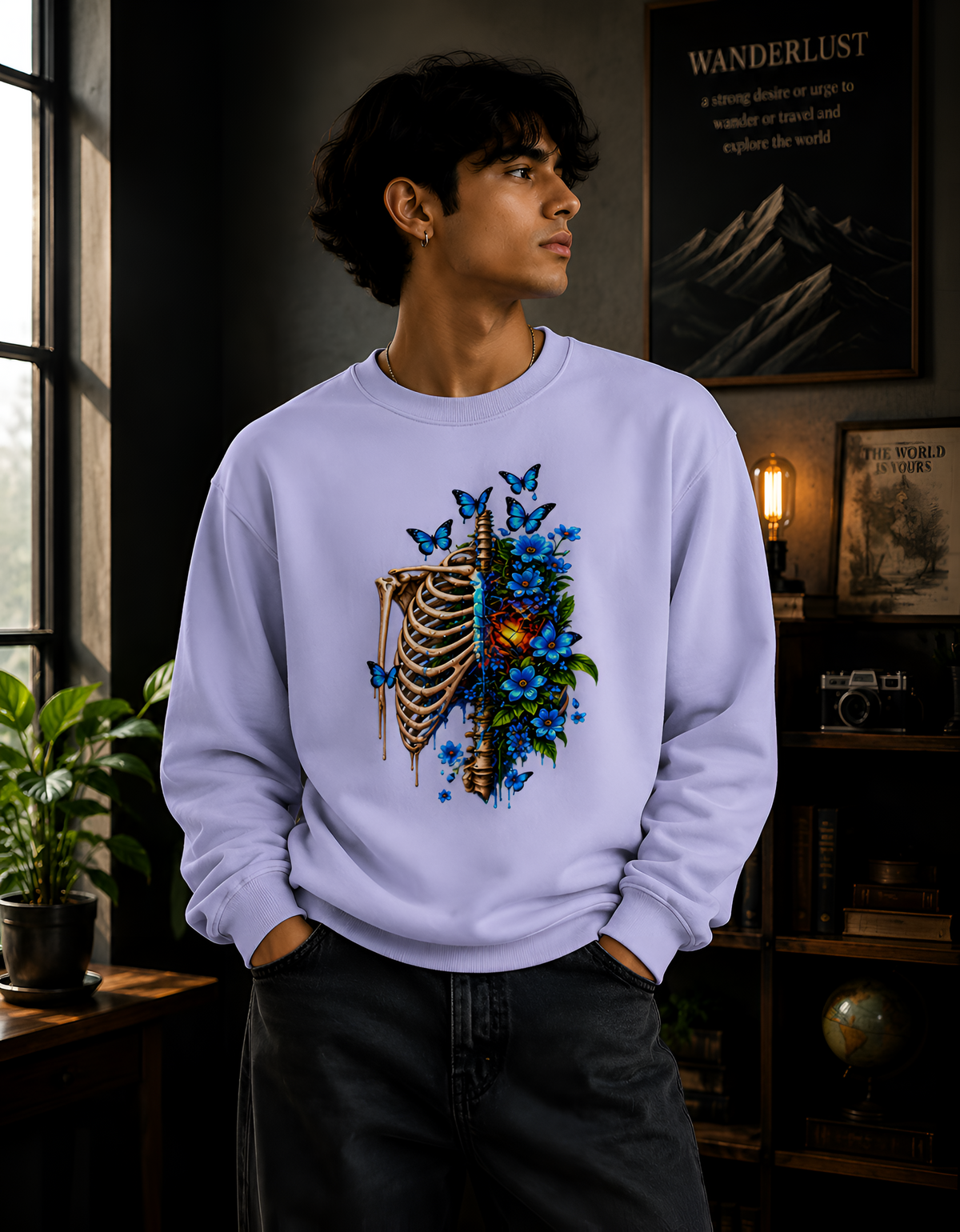 Blooming Ribcage Unisex Oversized Sweatshirt