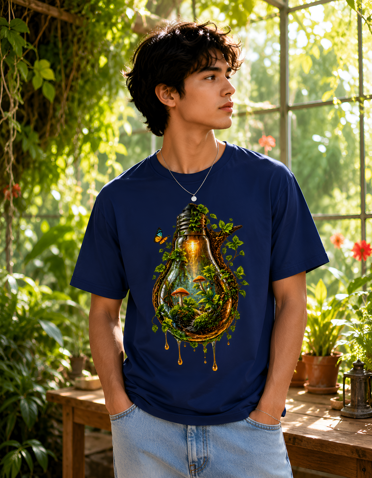 Enchanted Terrarium Bulb Unisex Crew T-Shirt