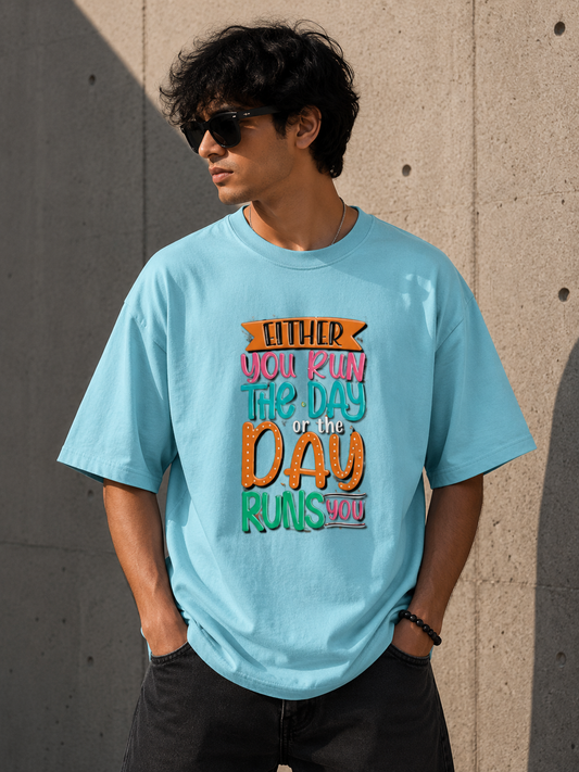 Run The Day Motivational Streetwear Unisex Graphic Tee