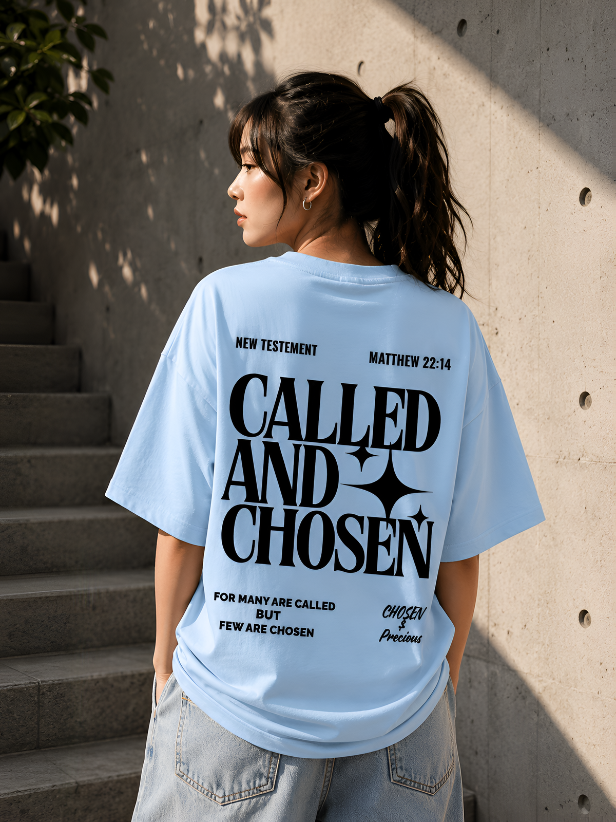 "Called and Chosen" Matthew 22:14 Oversized Unisex Tee