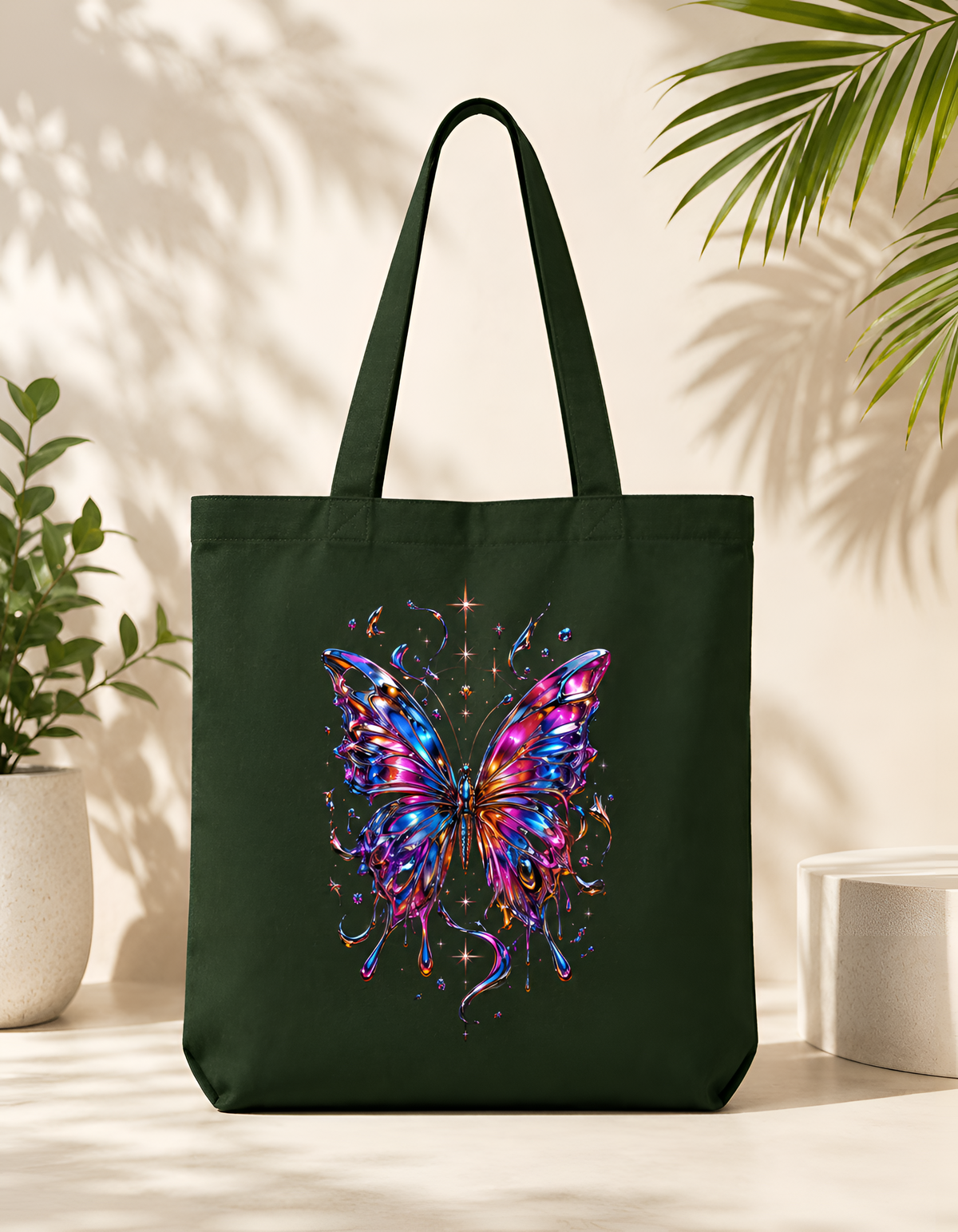 Cosmic Butterfly Zipper Unisex Tote Bag
