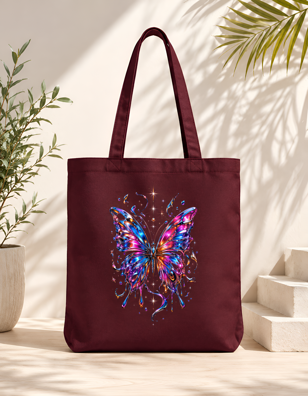 Cosmic Butterfly Zipper Unisex Tote Bag