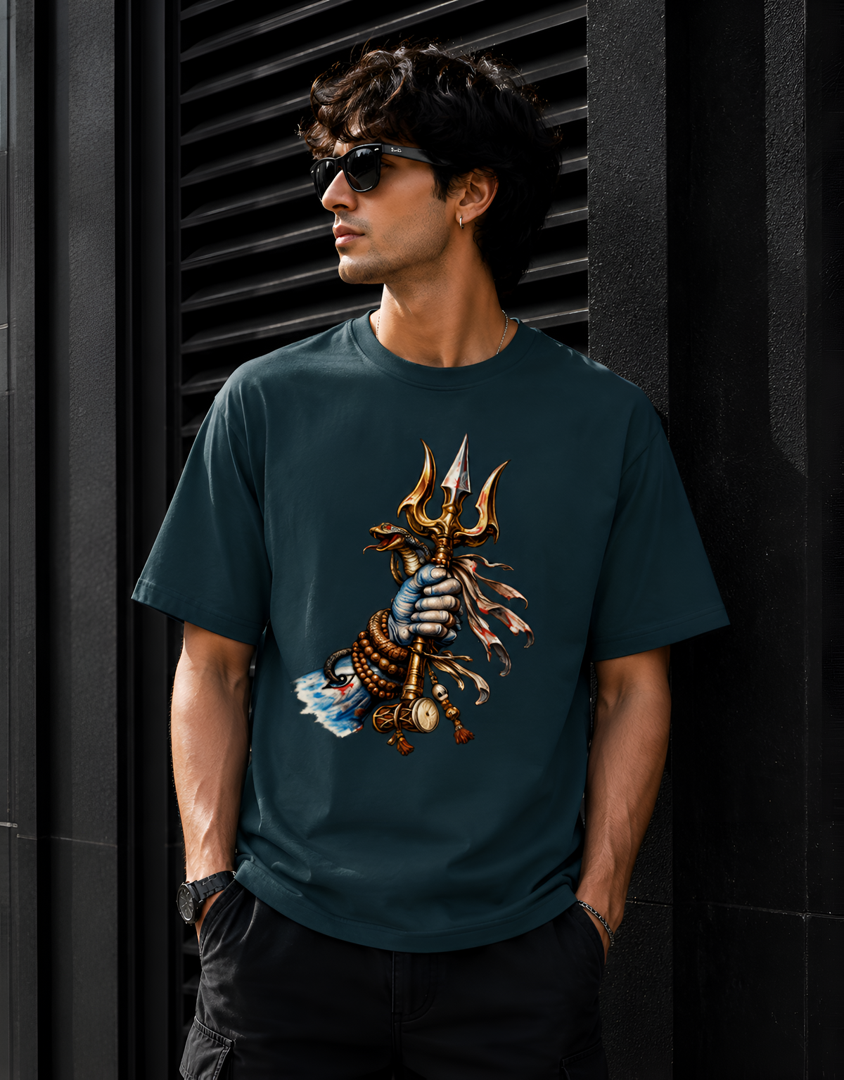Lord Shiva Trishul and Damru Graphic Unisex T-Shirt