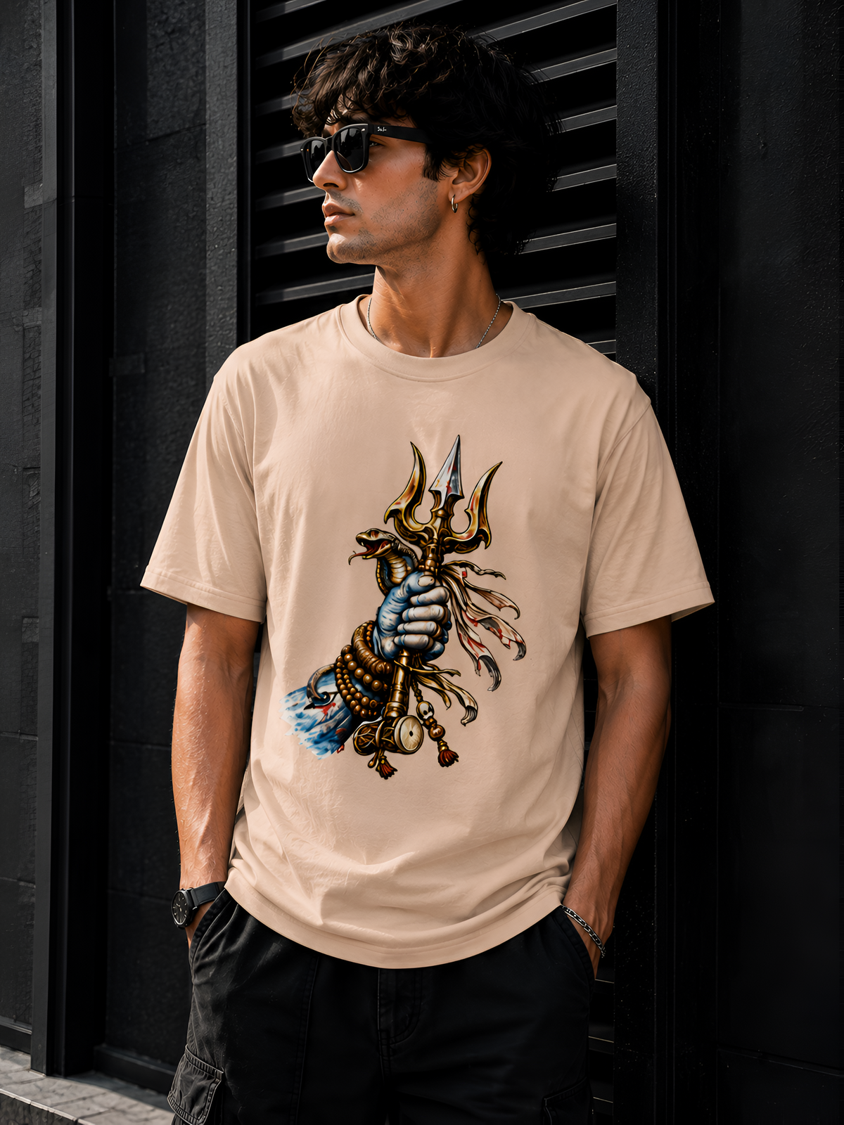 Lord Shiva Trishul and Damru Graphic Unisex T-Shirt