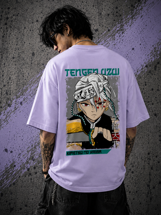 Tengen Uzui Demon Slayer Graphic Unisex Oversized Terry T-Shirt