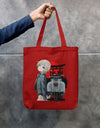 Anime Girl and Scooter Graphic Zipper Tote Bag