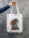 Cyberpunk Geisha Graphic Zipper Tote Bag