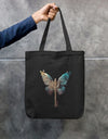 Enchanted Butterfly Key Graphic Zipper Tote Bag