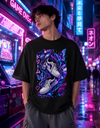 Cyber Dream Y2K Puff Print Unisex Oversized Tee