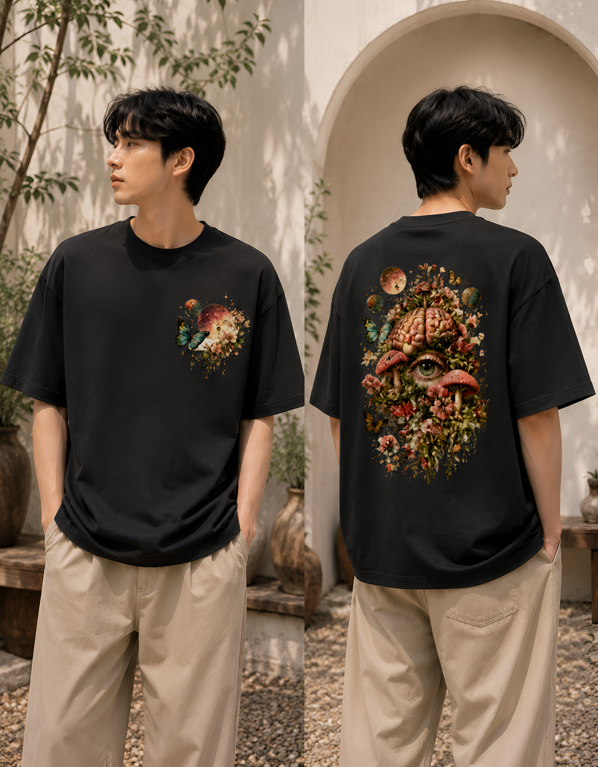 Celestial Butterfly Unisex Oversized Tee