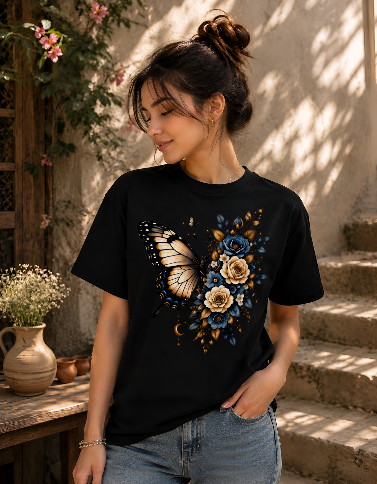 Gilded Flora Butterfly Unisex Tee