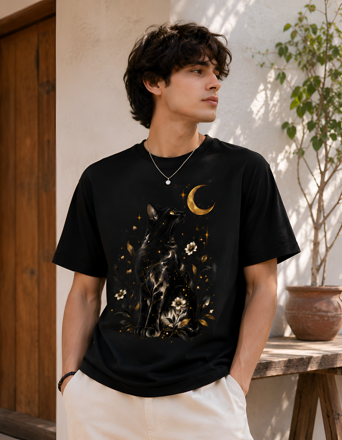 Mystic Moon Cat Unisex Tee