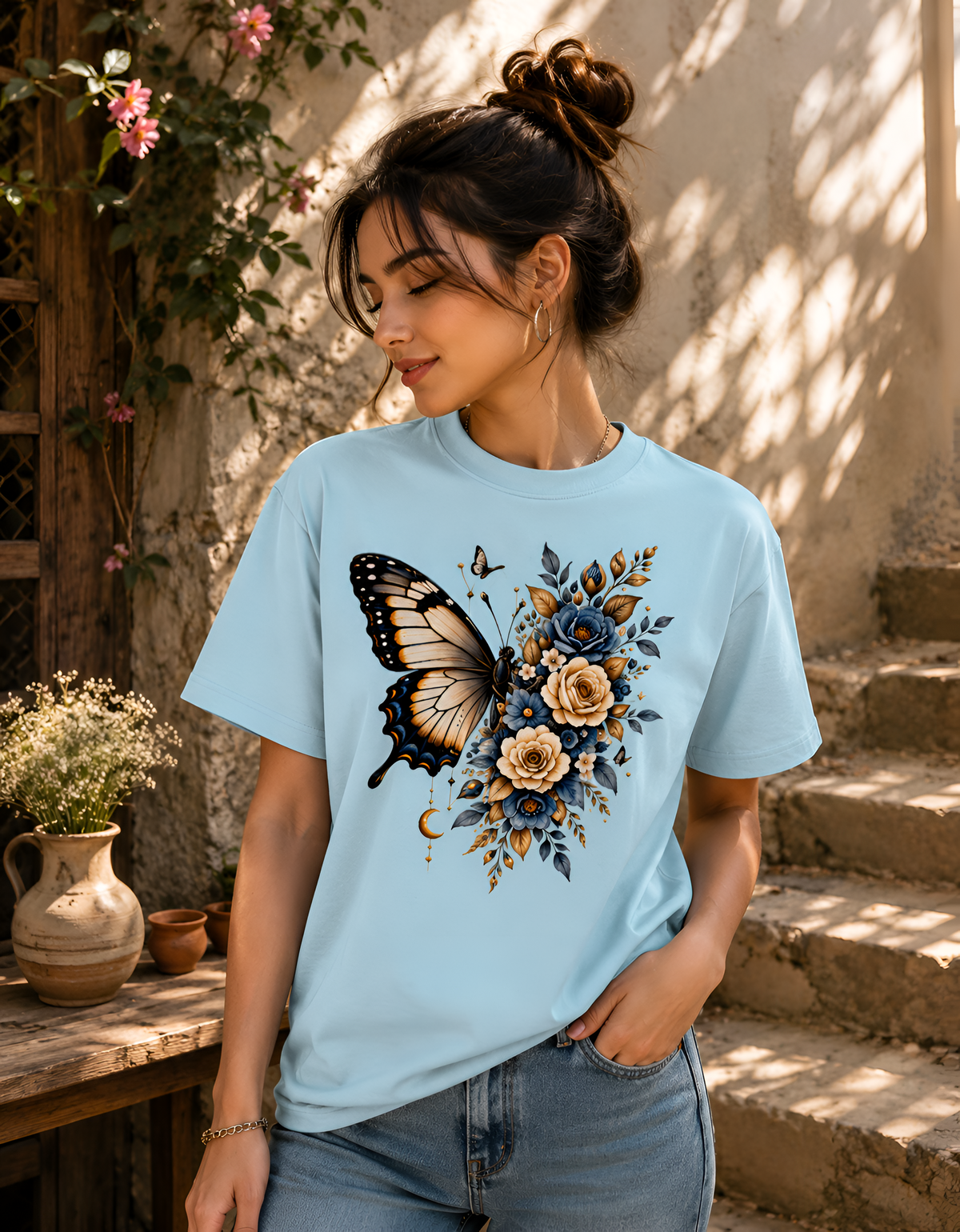 Gilded Flora Butterfly Unisex Tee