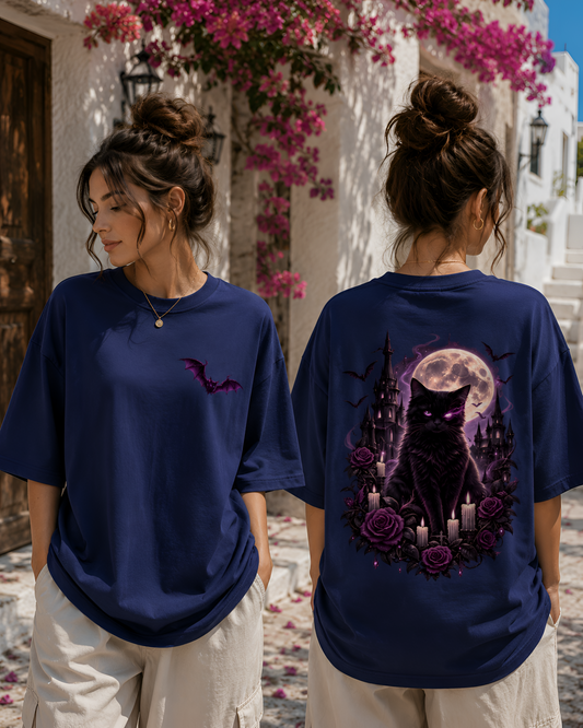 Shadow Bat Lavender Oversized Unisex T-Shirt