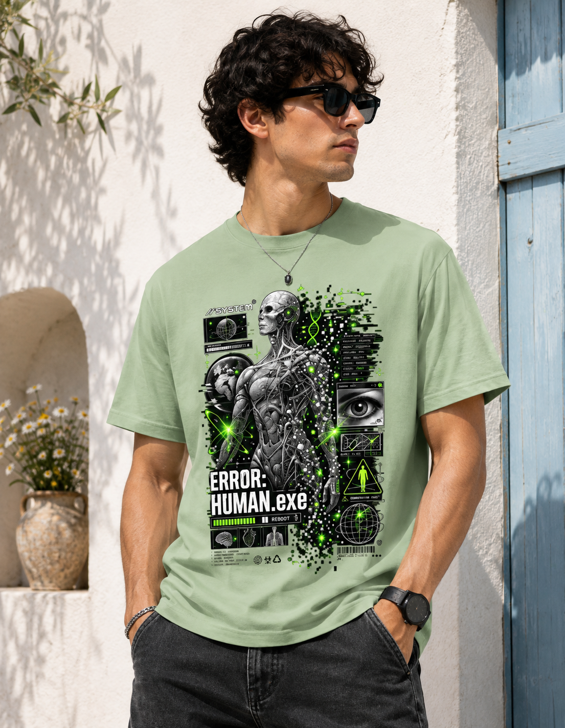 ERROR: HUMAN.exe Cyberpunk Unisex T-Shirt