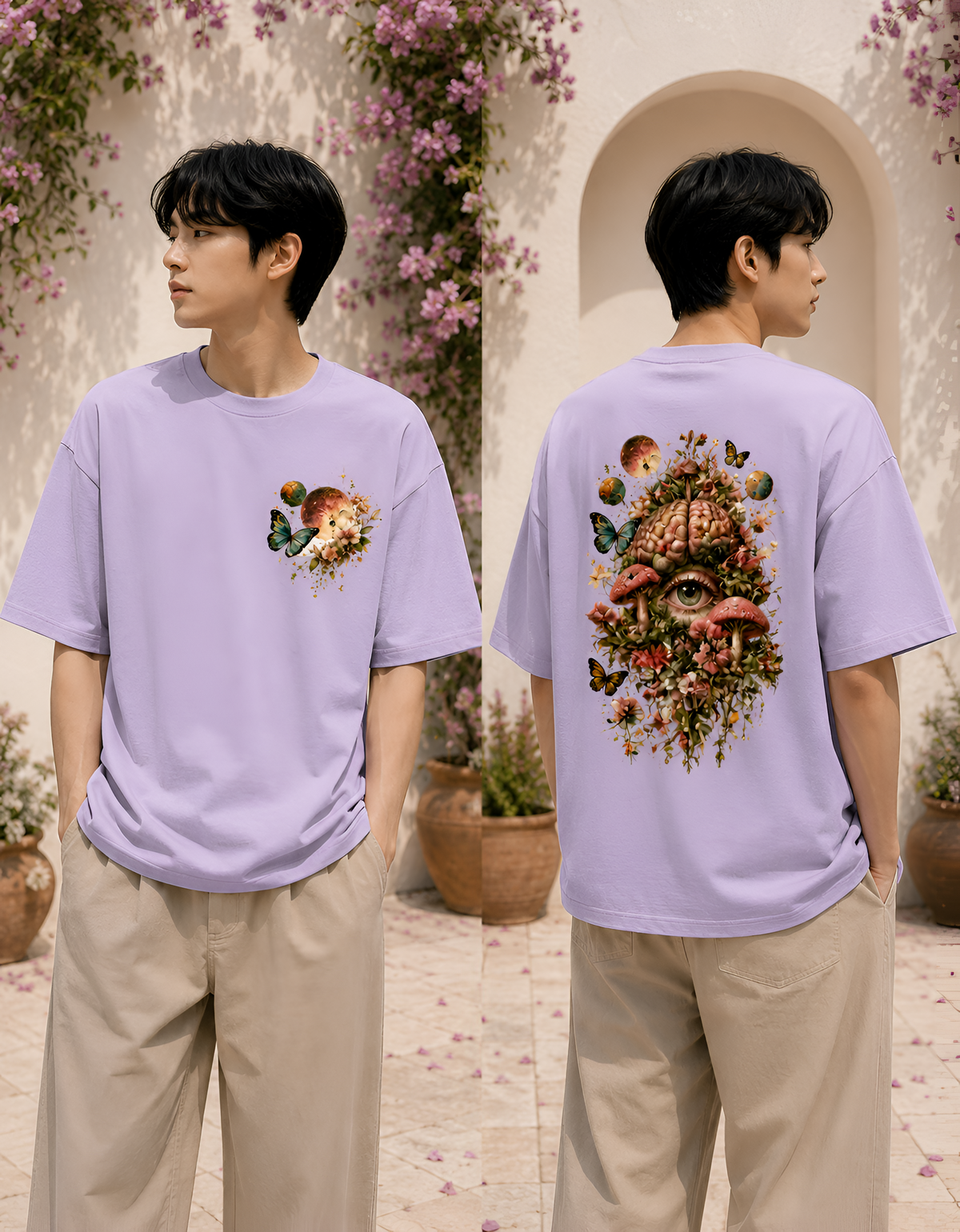 Celestial Butterfly Unisex Oversized Tee