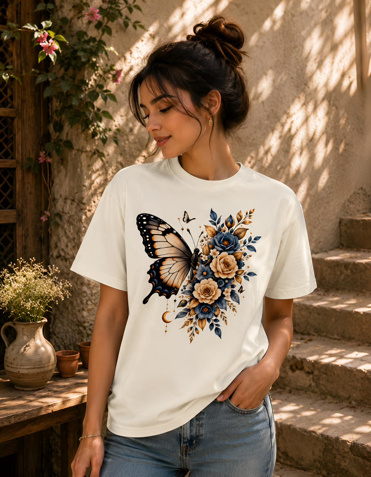 Gilded Flora Butterfly Unisex Tee