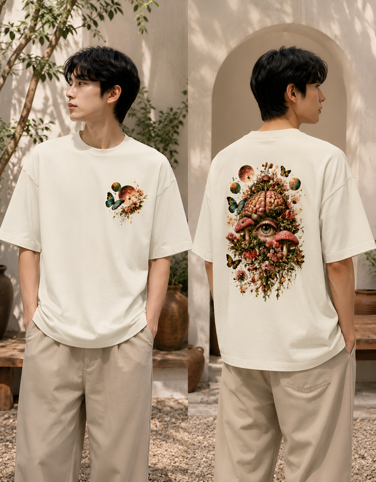 Celestial Butterfly Unisex Oversized Tee