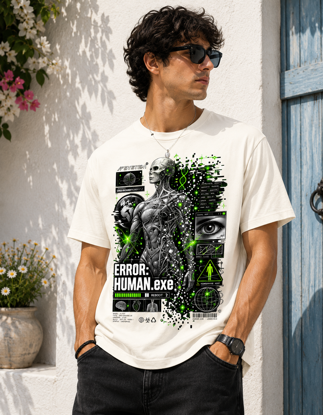 ERROR: HUMAN.exe Cyberpunk Unisex T-Shirt