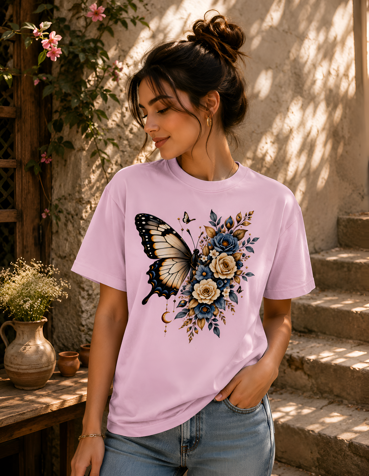 Gilded Flora Butterfly Unisex Tee