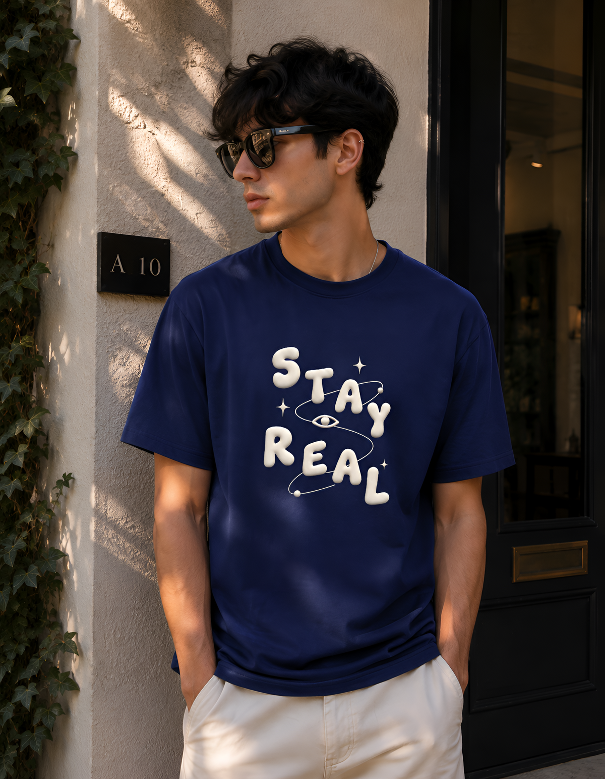 Stay Real Puff Print Unisex Tee