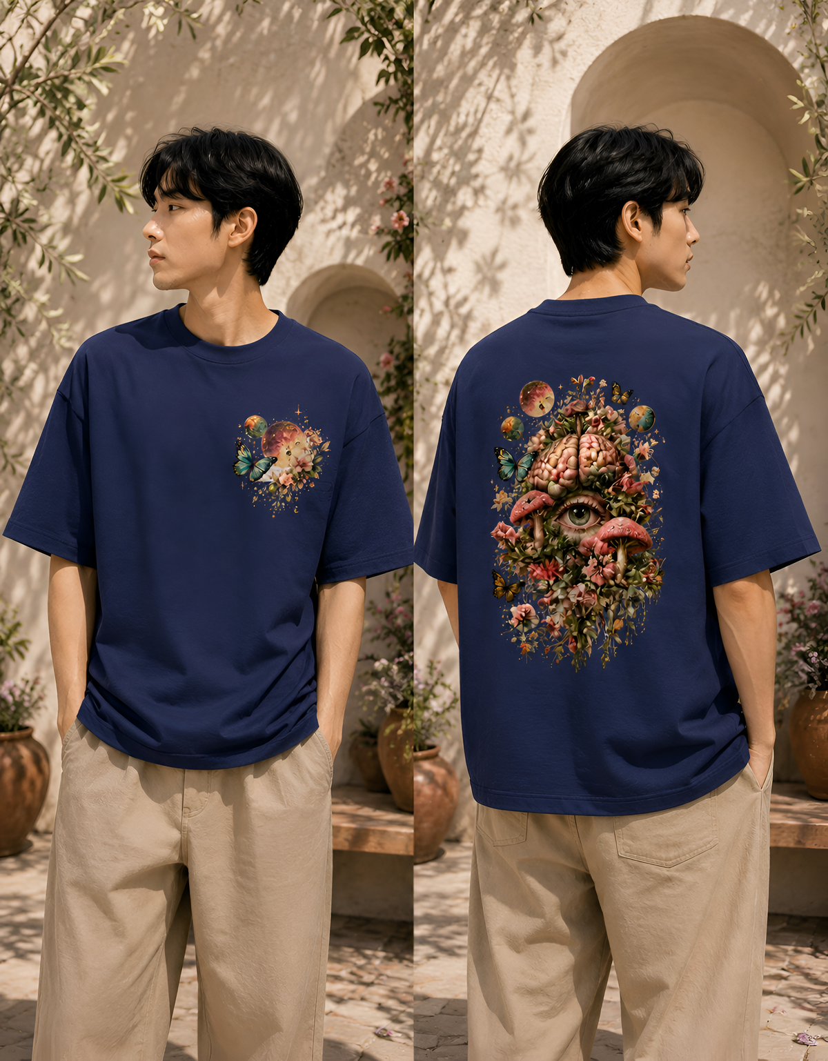 Celestial Butterfly Unisex Oversized Tee