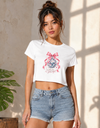 Shine Your Way Disco Bow Crop Top