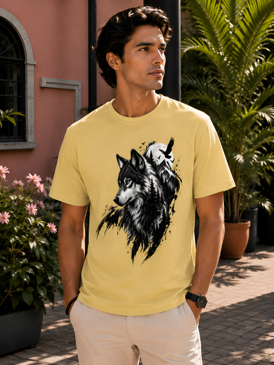 Wilderness Spirit Wolf Sky Unisex Tee